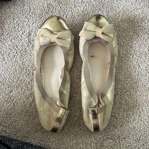Cole Haan gold ballet flats size 9